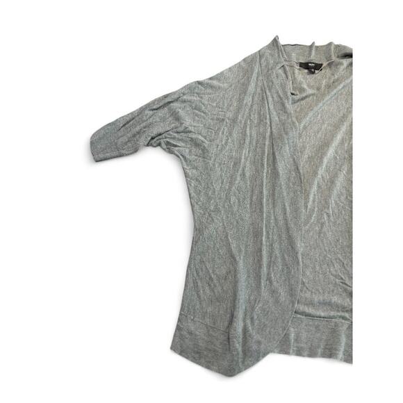 Mossimo Women's Gray Open Front Cardigan Light Weight 3/4 Sleeves Size Large - Picture 3 of 6